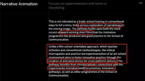 RCA Narrative Animation Direction of Animation Major of Royal College of Arts RCA Narrative Animation Direction of Animation Major of Royal College of Arts