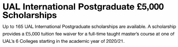 UAL grants high scholarship UAL grants high scholarship