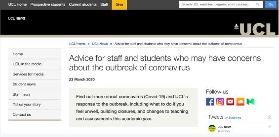 University College London UCL University College London UCL