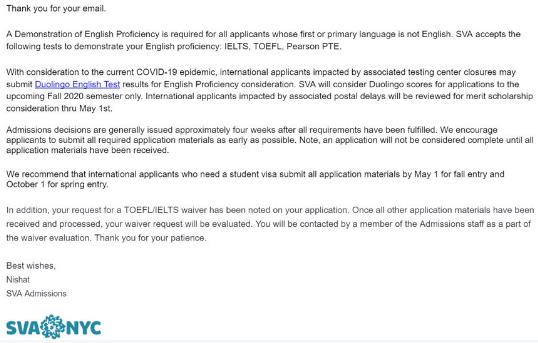 SVA New York School of Visual Arts SVA New York School of Visual Arts