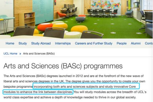 University College London Arts and Sciences University College London Arts and Sciences