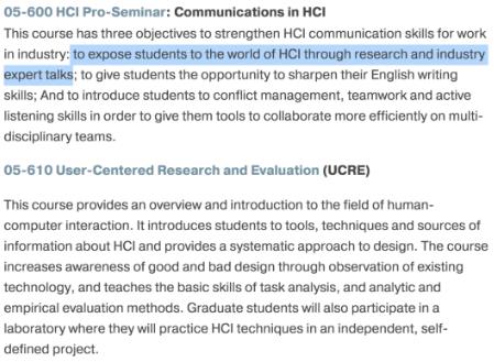 CMU University Interaction Design Course CMU University Interaction Design Course