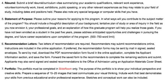 Parsons Graphic Design Application Requirements Parsons Graphic Design Application Requirements