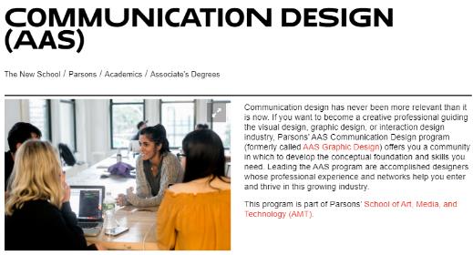 Parsons Visual Communication Parsons Visual Communication