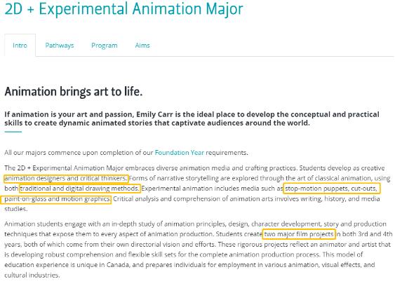 Is Emily Carr University Animation High in Gold? Is Emily Carr University Animation High in Gold?