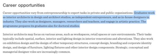 Interior Architecture Career Opportunities at Alto University Interior Architecture Career Opportunities at Alto University