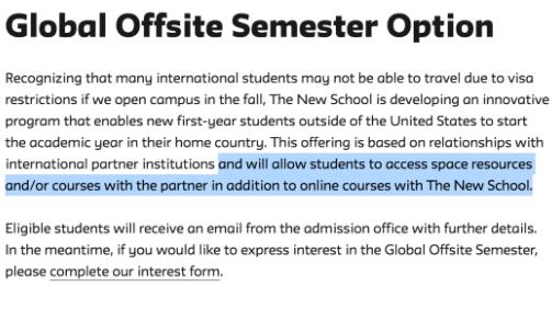 Parsons International Study Program Parsons International Study Program