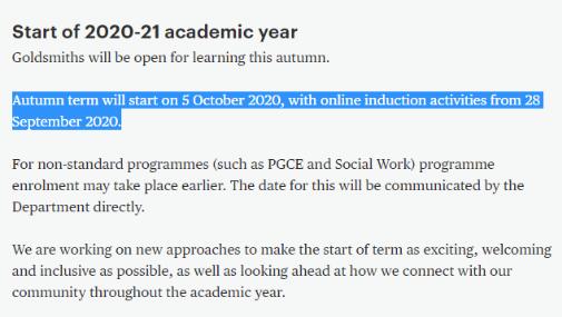 Goldsmith College adjusted its teaching mode due to the impact of the epidemic Goldsmith College adjusted its teaching mode due to the impact of the epidemic