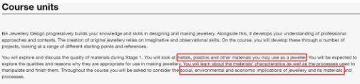 CSM Jewelry Design Course CSM Jewelry Design Course