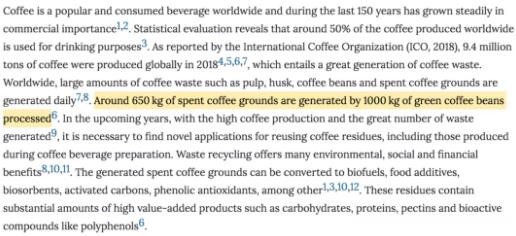 Coffee grounds paper Coffee grounds paper