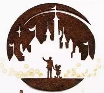 Creative works of coffee grounds Creative works of coffee grounds