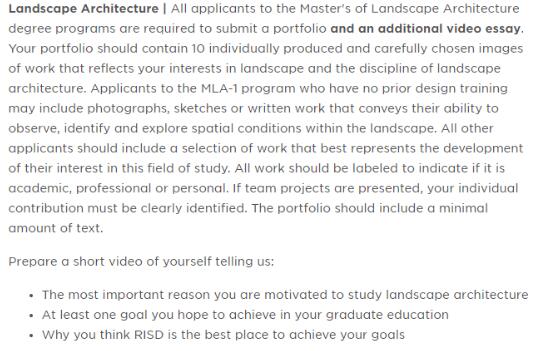 Difficulty in applying for landscape architecture Difficulty in applying for landscape architecture