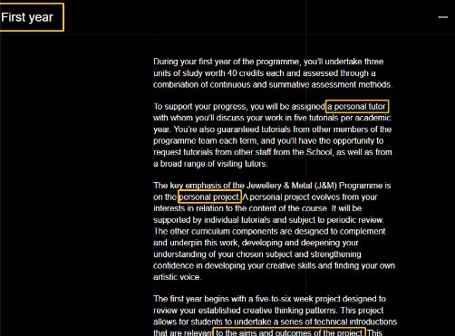 Curriculum of RCA Jewelry Accessories Curriculum of RCA Jewelry Accessories