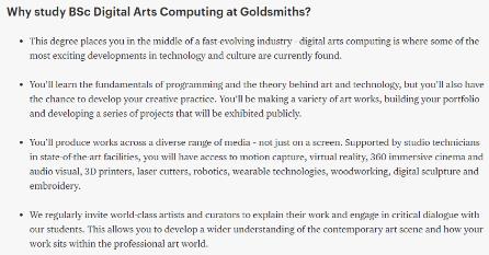 Goldsmiths University Studios, UK Goldsmiths University Studios, UK