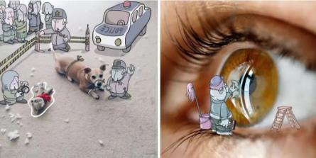 Cross boundary between illustration and photography Cross boundary between illustration and photography