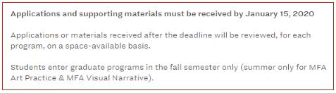 New York School of Visual Arts SVA Graduate Application Deadline New York School of Visual Arts SVA Graduate Application Deadline