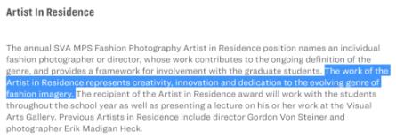 SVA Fashion Photography SVA Fashion Photography