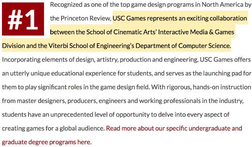 USC Game Design USC Game Design