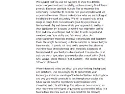 Requirements for Huangyi Textile Design Works Collection Requirements for Huangyi Textile Design Works Collection