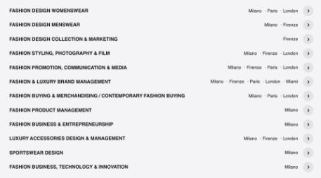 Marangoni Fashion Academy Master Program Marangoni Fashion Academy Master Program