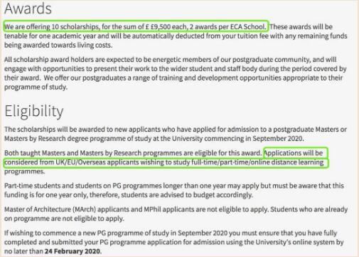 University of Edinburgh Scholarship Application Requirements University of Edinburgh Scholarship Application Requirements