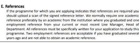 Letter of recommendation requirements for postgraduate applications at the University of London Letter of recommendation requirements for postgraduate applications at the University of London