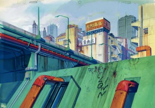 Japanese cartoon architecture scene Japanese cartoon architecture scene