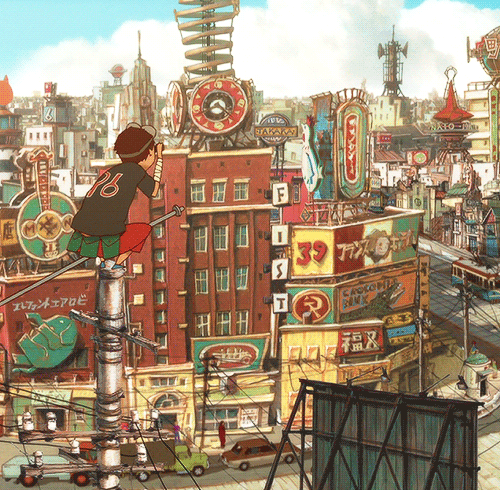 Famous architectural antiquity in animation Famous architectural antiquity in animation