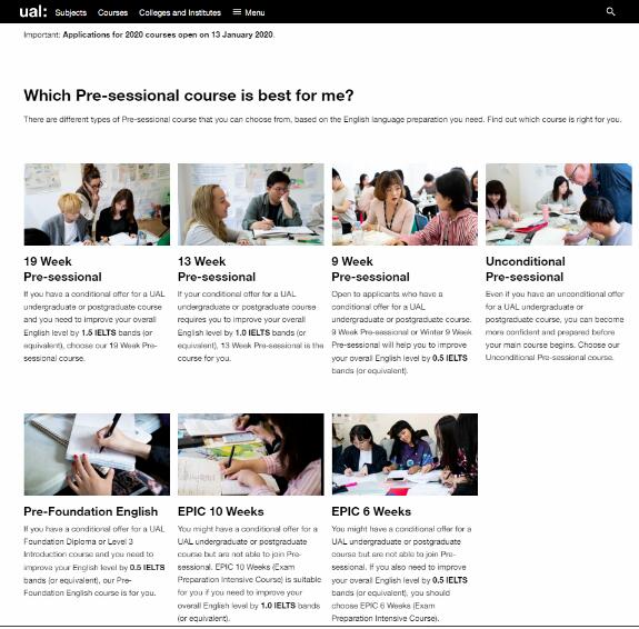 Language courses on the official UAL website Language courses on the official UAL website
