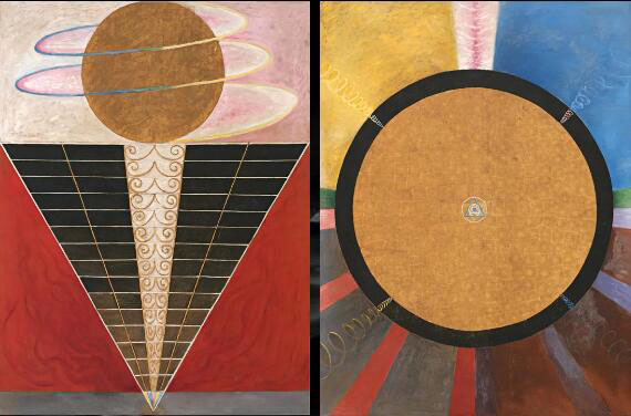 The colors and geometric patterns are different The colors and geometric patterns are different