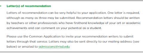 21fall latest RISD recommendation requirements 21fall latest RISD recommendation requirements