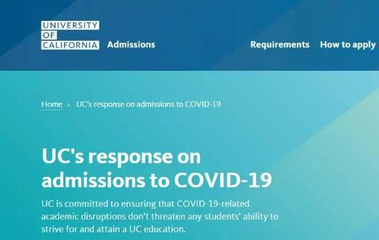 The University of California system suspends the standardized examination requirements for admission in 2021 The University of California system suspends the standardized examination requirements for admission in 2021