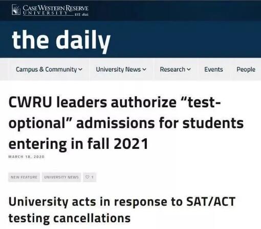 CWRU does not require students to submit SAT/ACT test scores CWRU does not require students to submit SAT/ACT test scores