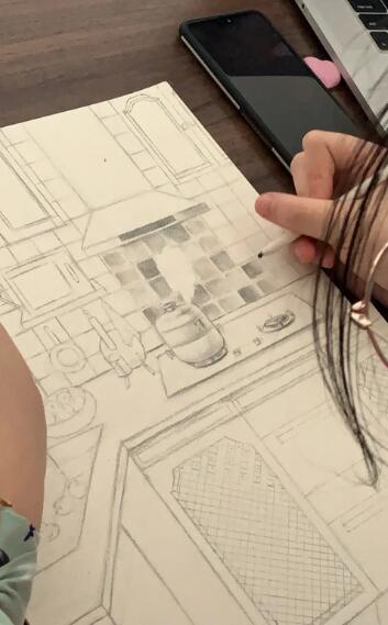 Picture of the creative process of Gan's illustration works Picture of the creative process of Gan's illustration works