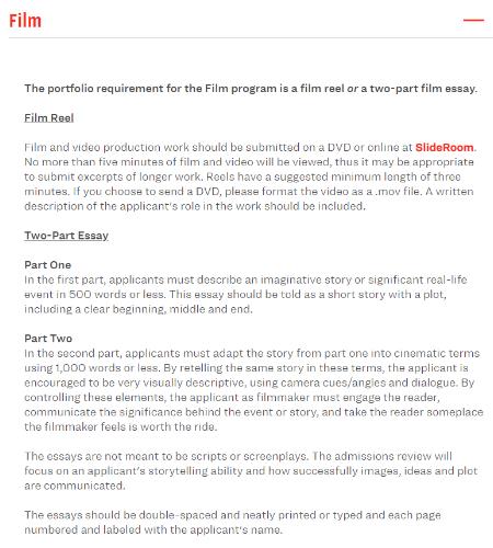 SVA Film Professional Portfolio Requirements SVA Film Professional Portfolio Requirements