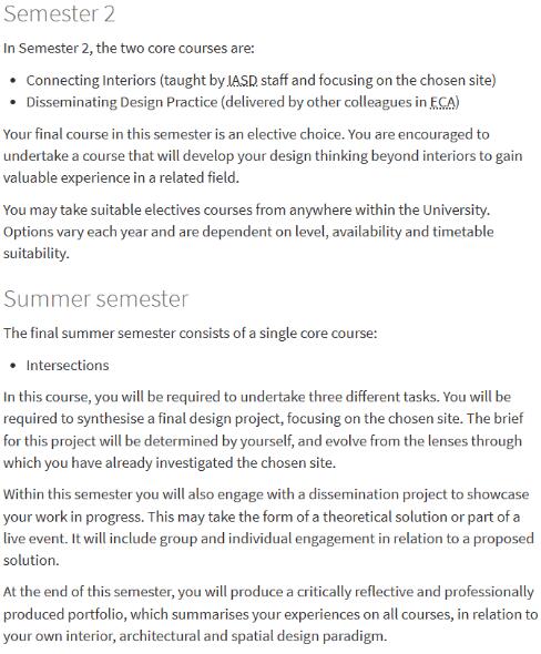 Edinburgh Master of Interior Design Edinburgh Master of Interior Design