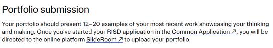 Rhode Island School of Design Portfolio Requirements Rhode Island School of Design Portfolio Requirements