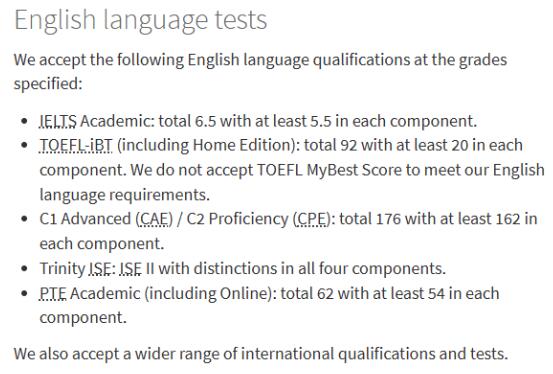 English requirements for applying to Edinburgh English requirements for applying to Edinburgh