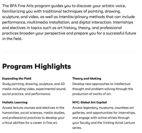 Parsons Fine Art Interdisciplinary Parsons Fine Art Interdisciplinary