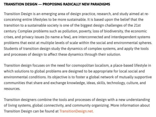 Transition Design Transition Design