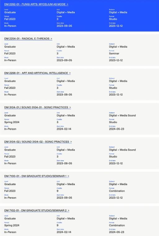 All courses of RISD DM Master All courses of RISD DM Master