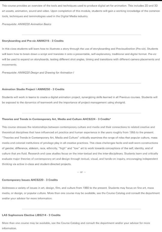  Curriculum of Otis College of Art and Design in the first year