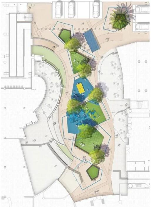 ASPECT STUDIO Sydney, Australia Hospitality Plaza Project Landscape Design Color Plan ASPECT STUDIO Sydney, Australia Hospitality Plaza Project Landscape Design Color Plan