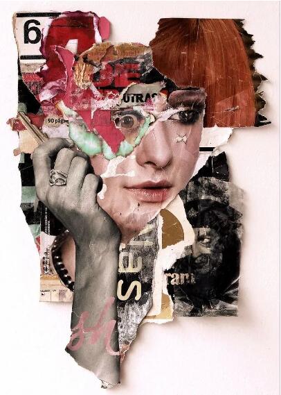 Without painting foundation, you can try collage art Without painting foundation, you can try collage art